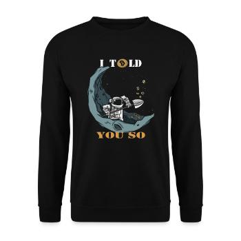 Bitcoin - Unisex Pullover - Schwarz - Vorne - Alina (178cm) & Michal (187cm)