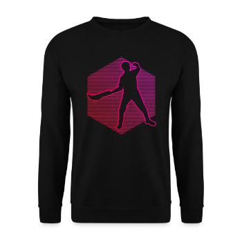 Women Jai Alai Men Pelota Basque Pelota - Unisex Sweatshirt - black - Front - Alina (178cm) & Michal (187cm)