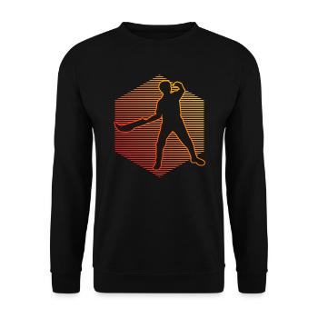 Ladies Basque Pelota Pelota vasca Jai Alai Pelota - Unisex Sweatshirt - black - Front - Alina (178cm) & Michal (187cm)