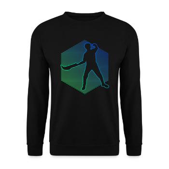Jai Alai Pelota vasca Hommes Pelote Basque - Sweat-shirt Unisexe - noir - Devant - Alina (178cm) & Michal (187cm)