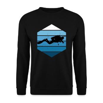 Free Dive Scuba Taucher Diver Scuba Tauchen - Unisex Pullover - Schwarz - Vorne - Alina (178cm) & Michal (187cm)
