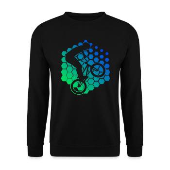 Bike bmx boys cycling men bmx bmx bike - Unisex Sweatshirt - black - Front - Alina (178cm) & Michal (187cm)