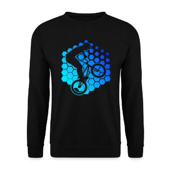 BMX cyclisme BMX vélo hommes vélo BMX garçons - Sweat-shirt Unisexe - noir - Devant - Alina (178cm) & Michal (187cm)