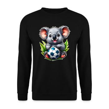 Mignon koala australien avec ballon de football - Sweat-shirt Unisexe - noir - Devant - Alina (178cm) & Michal (187cm)