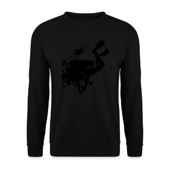 Diver Diving Femmes Scuba Diver Plongée sous-marine - Sweat-shirt Unisexe - noir - Devant - Alina (178cm) & Michal (187cm)