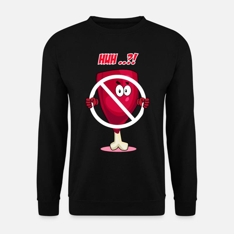 Drôle de jambon végétalien - Sweat-shirt Unisexe - noir