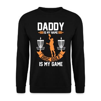 Disc Golf Papa Disc Golfeur Papa Cadeau Fête des Pères - Sweat-shirt Unisexe - noir - Devant - Alina (178cm) & Michal (187cm)