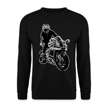 Motorcycle Lifestyle / Moto / moto biker - Sweat-shirt Unisexe - noir - Devant - Alina (178cm) & Michal (187cm)