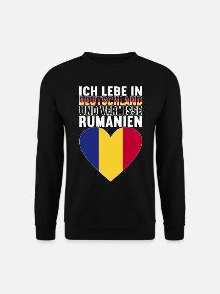 Rumänien Rumänische Flagge - Unisex Pullover - Schwarz