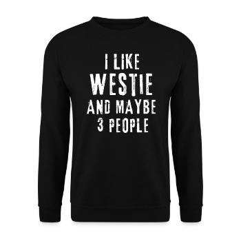 Westie - Unisex Sweatshirt - black - Front - Alina (178cm) & Michal (187cm)