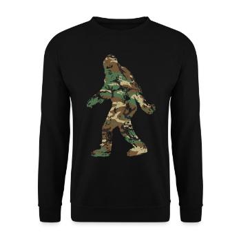 Bigfoot Silhouette Camouflée - Sweat-shirt Unisexe - noir - Devant - Alina (178cm) & Michal (187cm)