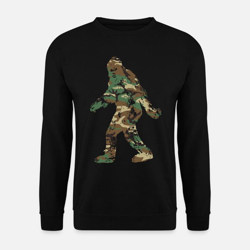 Bigfoot Silhouette Camouflaged - Unisex Sweatshirt - black
