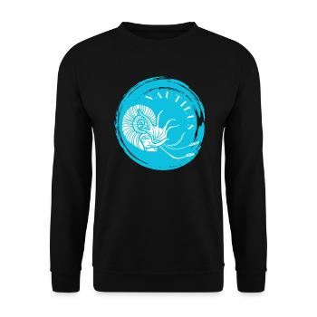 NAUTILUS - TIEFSEE - PERLBOOT - TINTENFISCH - Unisex Pullover - Schwarz - Vorne - Alina (178cm) & Michal (187cm)
