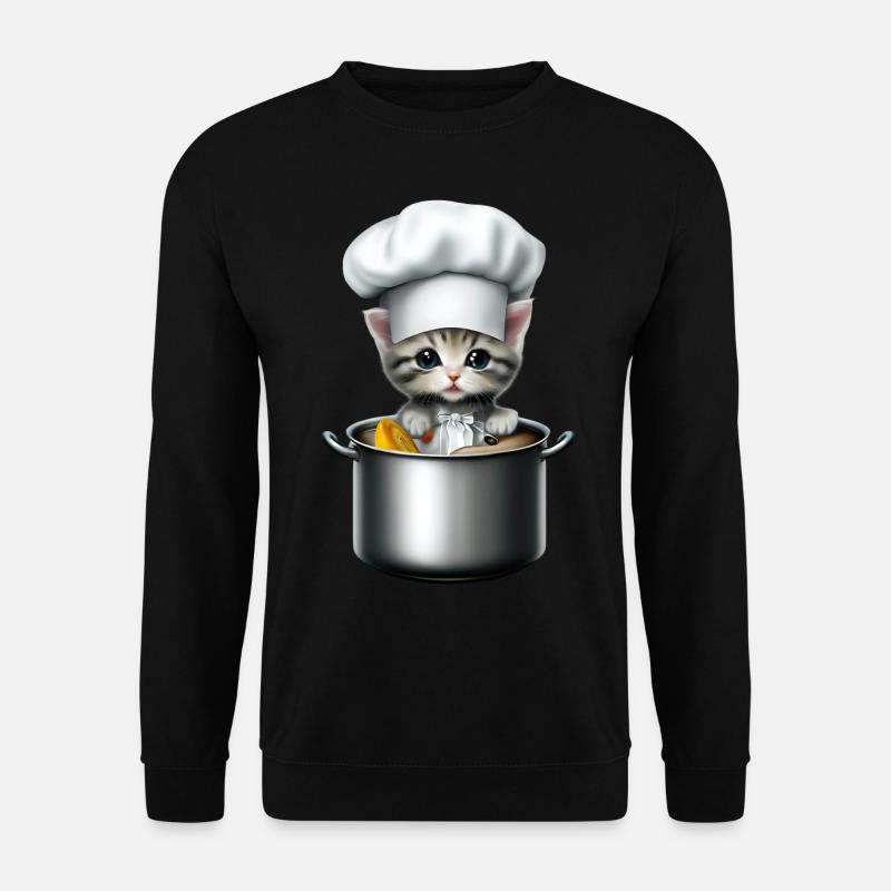 Chefkoch Katze - Unisex Pullover - Schwarz