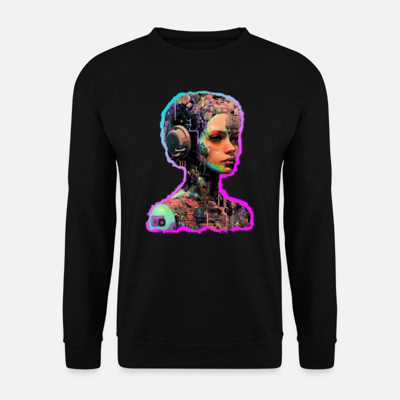 Abstrakte Frau - Unisex Pullover - Schwarz