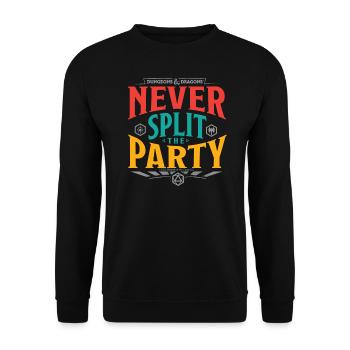 Dungeons And Dragons Never Split The Party - Unisex Sweatshirt - black - Front - Alina (178cm) & Michal (187cm)