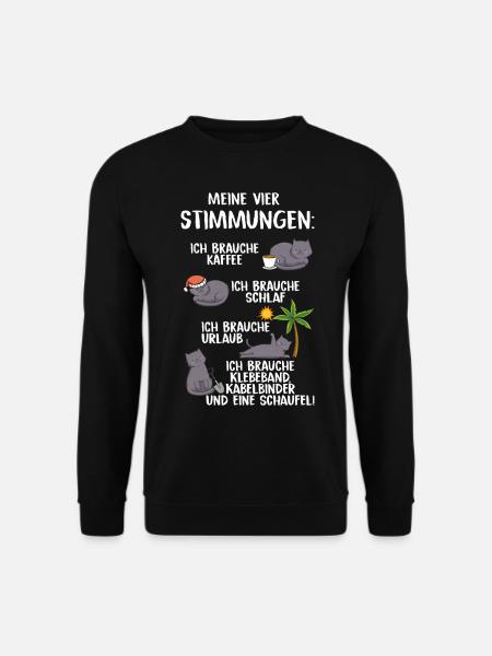 Meine Vier Stimmungen - Unisex Pullover - Schwarz