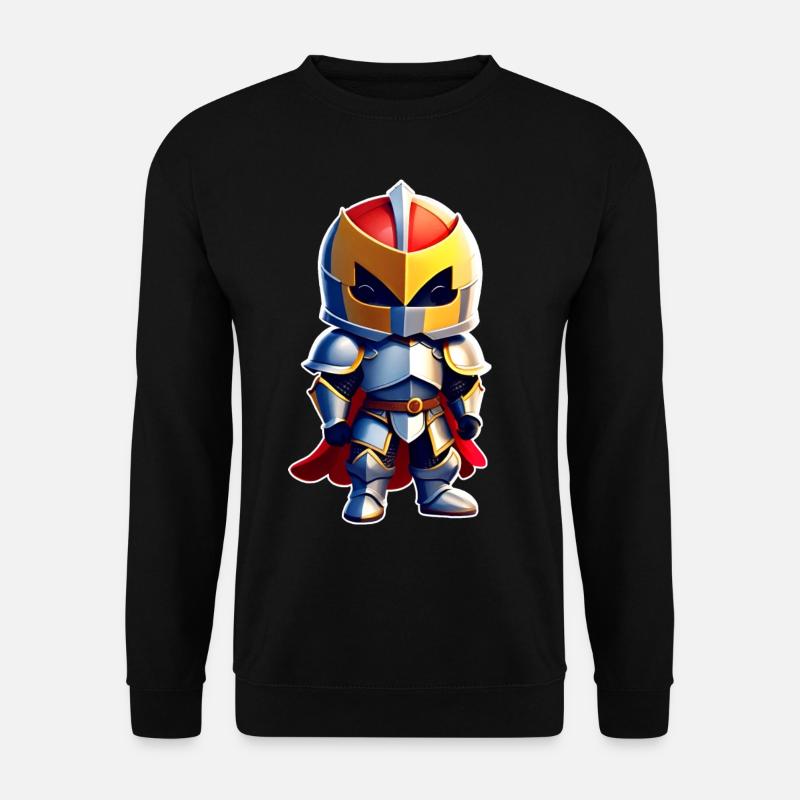 Niedlicher Ritter im Comic Style - Unisex Pullover - Schwarz