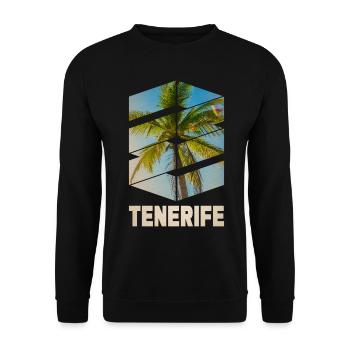 Tenerife Tenerife Été Soleil Plage Mer Palmiers - Sweat-shirt Unisexe - noir - Devant - Alina (178cm) & Michal (187cm)