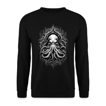 Octopus Monster Sea Deep Sea - Unisex Sweatshirt - black - Front - Alina (178cm) & Michal (187cm)