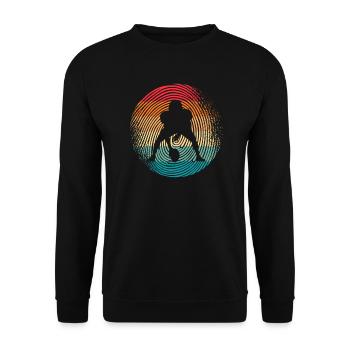 Joueur de football américain Fingerprint Football - Sweat-shirt Unisexe - noir - Devant - Alina (178cm) & Michal (187cm)