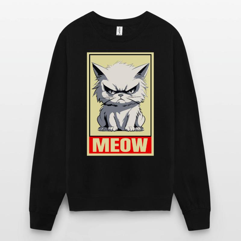 Cat Meow Grumpy Grumpy Grumpy Funny Unisex Sweatshirt