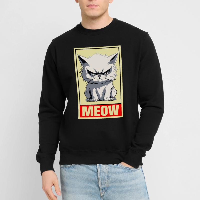 Cat Meow Grumpy Grumpy Grumpy Funny Unisex Sweatshirt