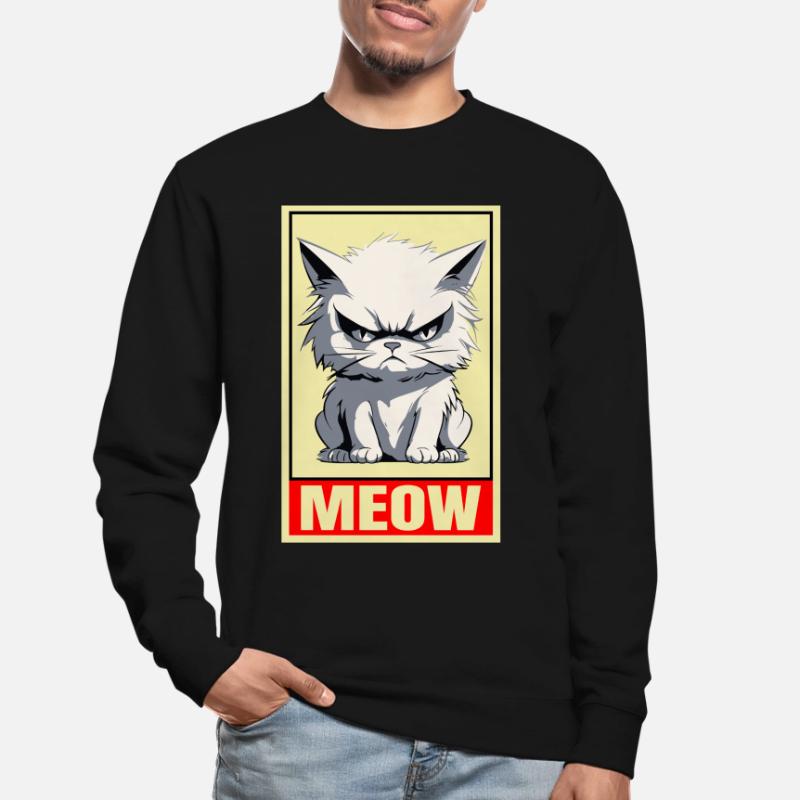 Cat Meow Grumpy Grumpy Grumpy Funny Unisex Sweatshirt
