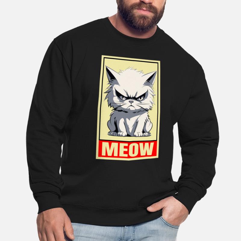 Cat Meow Grumpy Grumpy Grumpy Funny Unisex Sweatshirt