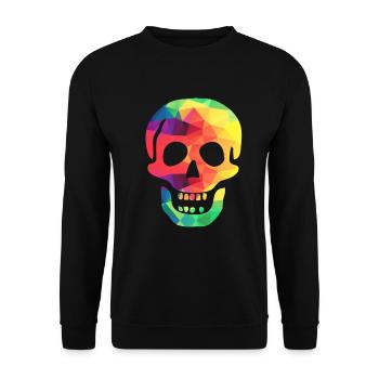 Crâne coloré - Sweat-shirt Unisexe - noir - Devant - Alina (178cm) & Michal (187cm)