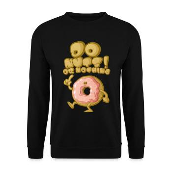 Do nuts - Unisex Sweatshirt - black - Front - Alina (178cm) & Michal (187cm)