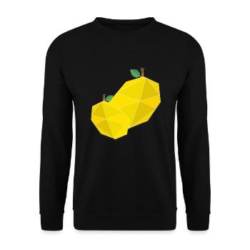 Origami mango fruit fruit tinkering juice vitamin - Unisex Sweatshirt - black - Front - Alina (178cm) & Michal (187cm)