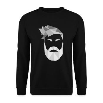 Origami Bart November Haar rasieren - Unisex Pullover - Schwarz - Vorne - Alina (178cm) & Michal (187cm)