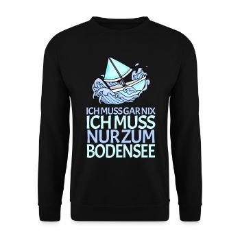 Bodensee - Unisex Pullover - Schwarz - Vorne - Alina (178cm) & Michal (187cm)