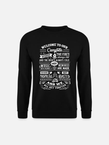 Welcome to our Campsite - Unisex Pullover - Schwarz