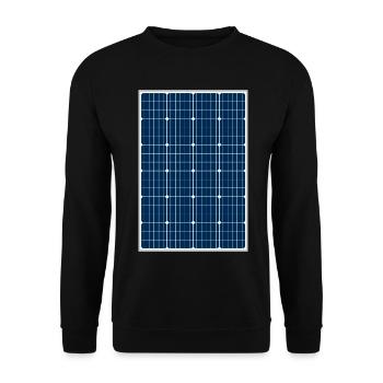 Solar cell, photovoltaic, solar energy, solar panel - Unisex Sweatshirt - black - Front - Alina (178cm) & Michal (187cm)