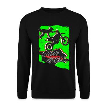 Motocross Stunt - Unisex Sweatshirt - black - Front - Alina (178cm) & Michal (187cm)
