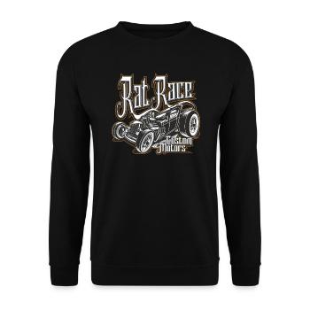 Rat Race - Hot Rod Style - Unisex Sweatshirt - black - Front - Alina (178cm) & Michal (187cm)