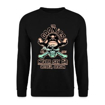 THE GOONIES 8 - Unisex Pullover - Schwarz - Vorne - Alina (178cm) & Michal (187cm)