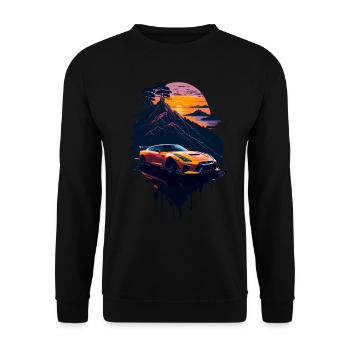 Classic sports car - Unisex Sweatshirt - black - Front - Alina (178cm) & Michal (187cm)