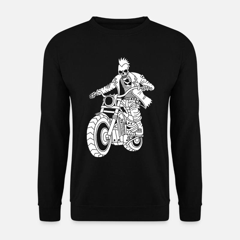 Le motard blanc de l'enfer - Sweat-shirt Unisexe - noir