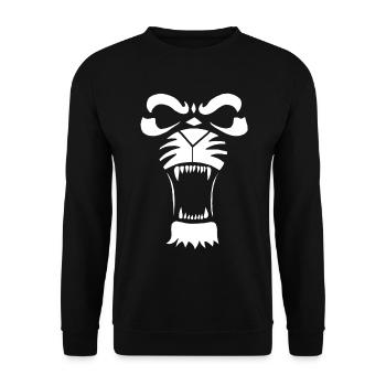 Lion ou tigre prédateur (blanc) - Sweat-shirt Unisexe - noir - Devant - Alina (178cm) & Michal (187cm)
