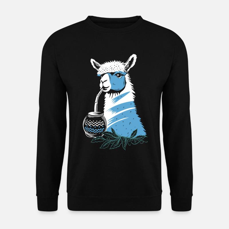 Yerba Mate Alpaka genießt Mate Tee - Unisex Pullover - Schwarz