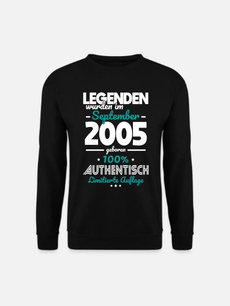 20. Geburtstag - Legenden wurden im September 2005 - Unisex Pullover - Schwarz