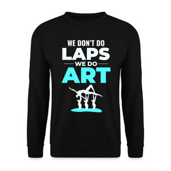 Tanz Akrobat Illustration Synchronschwimmen - Unisex Pullover - Schwarz - Vorne - Alina (178cm) & Michal (187cm)