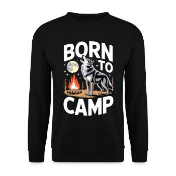 Born to Camp - Unisex Sweatshirt - black - Front - Alina (178cm) & Michal (187cm)
