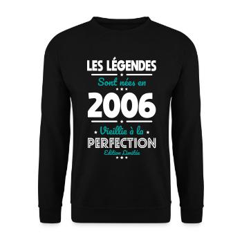 2006 – Legends – Perfekt gereift - Unisex Pullover - Schwarz - Vorne - Alina (178cm) & Michal (187cm)