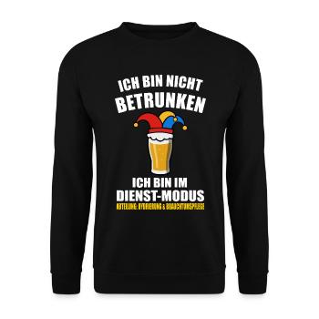 Je ne suis pas ivre - Carnaval - Sweat-shirt Unisexe - noir - Devant - Alina (178cm) & Michal (187cm)