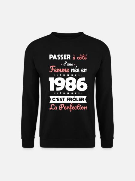 Geboren 1986 – Perfektion nahe - Unisex Pullover - Schwarz