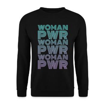 Woman Power Women's Rights - Unisex Sweatshirt - black - Front - Alina (178cm) & Michal (187cm)